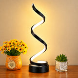 Maviq Aetheria modern spiral LED table lamp - front view