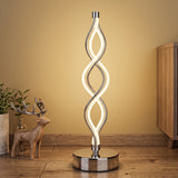 Maviq Infinity spiral wave LED table lamp in a modern interior