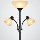 Maviq minimalist torchiere floor lamp frosted shade detail