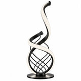 Maviq sculptural LED table lamp in black - lifestyle view