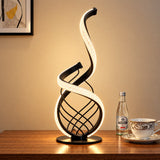 Maviq gold sculptural LED table lamp - front view