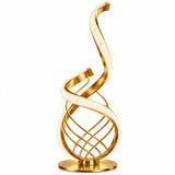 Maviq sculptural LED table lamp in gold - lifestyle view